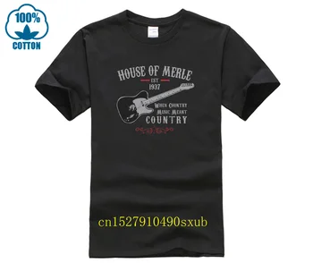 Düğme Aşağı Gömlek Ekip Boyun Merle Evi Country Müzik Kısa Kollu Ofis Erkek Tee