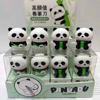 1 Adet Rastgele Tarzı Yaratıcı Panda Kalemtıraş Sevimli Öğrenci Silikon Kalemtıraş çocuk Hediye Okul Ofis Malzemeleri