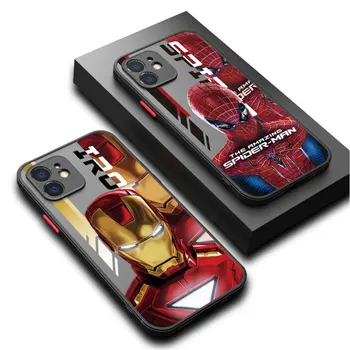 Marvel Avengers iPhone için kılıf XS X 15 Pro 7 6S 11 Pro 12 Mini 13 SE 14 Pro Max XR 8 Artı 15 Pro Max 11 Pro Yumuşak Kapak Tampon