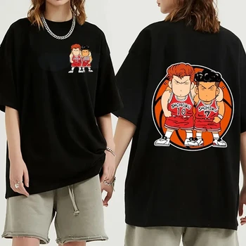 Slam Dunk Anime T-shirt Basketbol Manga Grafik Büyük Boy Erkekler Kısa Kollu Tee Kadın Üst Streetwear Yaz Çift Elbise