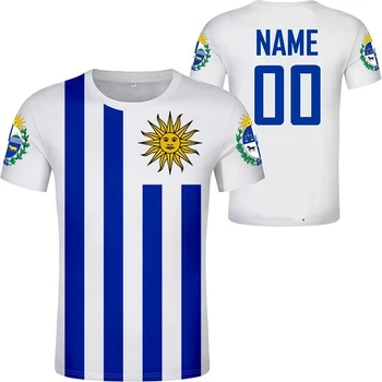 Özel Herhangi İsim Numarası URUGUAY 3D T-shirt Uy Uruguay ulusal bayrak Futbol T-Shirt Elbise Erkekler Kadınlar İçin Hediyeler