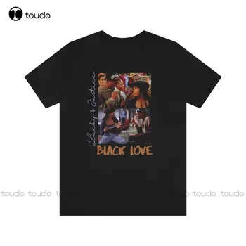 Siyah Aşk, Şiirsel Adalet, Janet Jackson, Tupac, 2Pac, 90'ların Kinda Aşkı, 90'LARIN Vintage O-Boyun Streetwear Büyük Boy Xs-5Xl