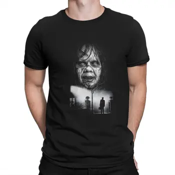 Exorcist T-Shirt Erkekler Korkunç Korku Moda Tee Gömlek O Boyun Kısa Kollu T Shirt Yaz giysileri