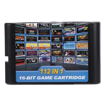 112 İn 1 Oyun Kartuşu 16 Bit Oyun Kartuşu için Sega Megadrive Genesis Oyun Kartuşu PAL ve NTSC için
