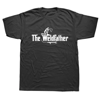 Weldfather Serin Kaynakçı Hediye Tee Kaynak Komik Noel T Shirt Grafik Pamuk Streetwear kısa Kollu harajuku tişört