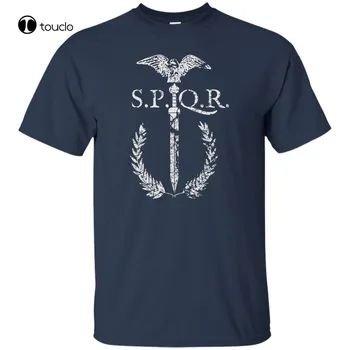 Spqr Roma Gladius Kartal Roma İmparatorluğu Çelenk Kılıç Legion Gladyatör Amblemi Erkek T Shirt Moda O-boyun Homme Oluşturmak T Shirt Xs-5Xl