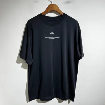 2023ss Yüksek Sokak AWC Mektup Logosu Büyük Boy T-shirt Rahat pamuklu bluz Tees Y2k Erkekler ve kadın kıyafetleri Giyim Streetwear