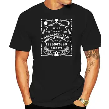 Erkek Sloganı T Shirt Ouija Kurulu İskelet Gotik Cadılar Bayramı Hayalet Avcısı V2 Konforlu Tee Gömlek