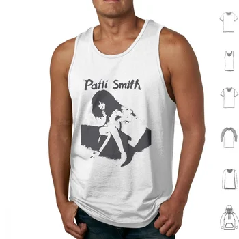 Çünkü Gece Tankı Üstleri Baskı Pamuk Patti Smith Punk 70S Müzik New York Vintage Patti Atlar Retro 80S Şiir