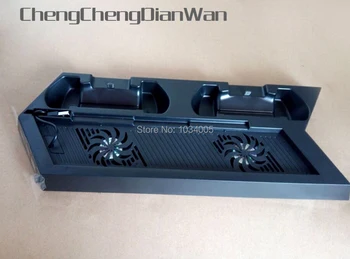 ChengChengDianWan Dikey Denetleyici çift usb şarj doku İstasyonu Şarj Braketi Standı Soğutma Soğutucu Fan PS4