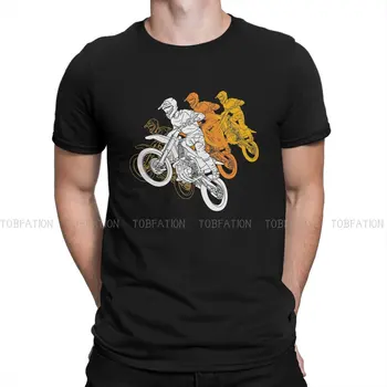 Kir Bisiklet Motokros Motor Sporları DÖRT MOTOKROS Pamuklu T Shirt Harajuku Gotik erkek Tişört O-boyun Erkek Giyim