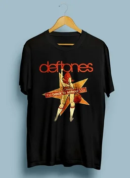 Yeni Deftones Okula Dönüş Turu Kısa Kollu Siyah Tüm boyut Unisex T-Shirt BD00