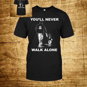 Asla yalnız Yürümeyeceksin. Retro babalar Günü Hediyesi T-Shirt %100 % Pamuk O-Boyun Yaz Kısa Kollu Casual erkek tişört Boyutu S-3XL