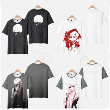 Büyük Bayan Tokyo Ghoul Yaz T-Shirt Anime Streetwear Tees 3d T Shirt Üstleri Erkek ve Kız Üstleri Çocuklar Karikatür T Shirt erkekler için