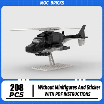 Moc Yapı Taşları Askeri Serisi Özel Ops Helikopter Mini Airwolf Model Teknolojisi Tuğla DIY Uçak Oyuncak Çocuklar İçin