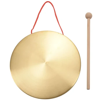 22cm El Gong Pirinç Bakır Şapel Opera Perküsyon Yuvarlak Oyun Çekiç