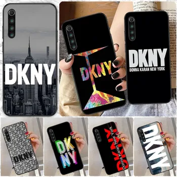 Smart-D - DKNY Cep Telefonu Kılıfı Xiaomi Redmi için Not 12 11 10 9T 8 7 Pro 9 9A 9C 8 Siyah Yumuşak Telefon Kapak Funda