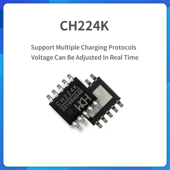 CH224 USB PD Lavabo Desteği 4 V~22 V OVA OTA destekler E-Mark simülasyon maksimum desteklenen güç 100 W,CH224K 10 adet / grup