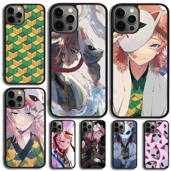 Kimetsu Hiçbir Yaiba Sabito Anime Telefon Kılıfı İçin iPhone 15 14 13 12 Mini 11 Pro Max SE2020 6 7 8 Artı X XS Max XR Kapak Kabuk coque