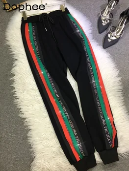 Kalınlaşmış Polar Sweatpants Kadın Sonbahar Kış Yüksek Bel Zayıflama Siyah Ayak Bileği Bağlı spor pantolon Ağır Sıcak Sondaj Pantolon