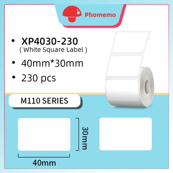 Phomemo M110 / M200 Kendinden Yapışkanlı Etiket Kağıdı Etiket Yazıcı için Su Geçirmez Kimlik Etiketi Takı Etiketi Termal Etiket