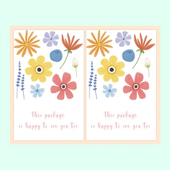 10-50 Adet Bu Paket Sizi De Görmekten Mutluluk Duyar Çiçek Çıkartmaları Mühür Etiketi Küçük İşletme Paketi Dekor için Teşekkür Ederim Etiket