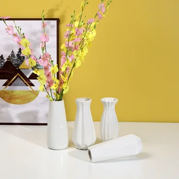 Modern Stil Vazo Kurutulmuş çiçekli seramik El Sanatları İç Ofis Masası Masa Dekorasyon Saksı Heykelleri bitki kapları Hediyeler